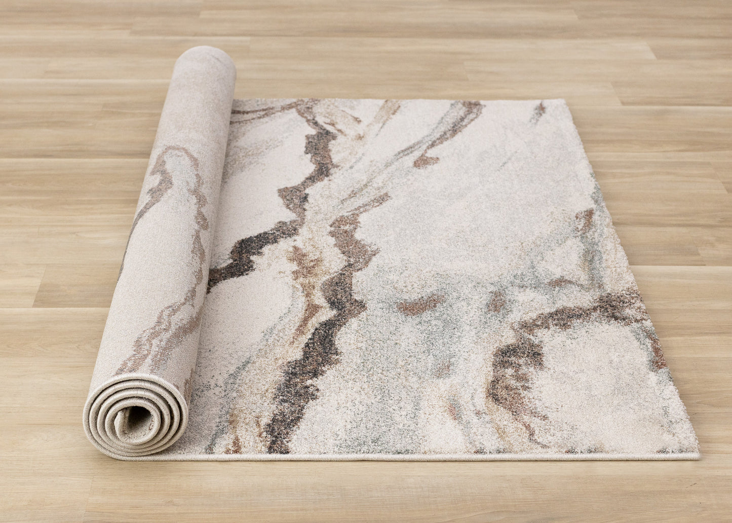 Contemporary Distressed White Area Rug