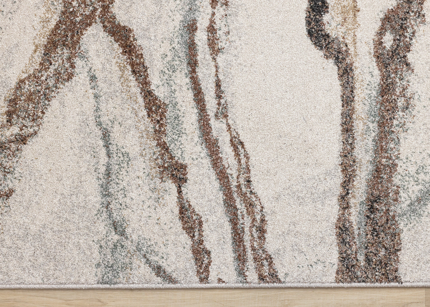 Contemporary Distressed White Area Rug