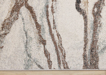 Contemporary Distressed White Area Rug