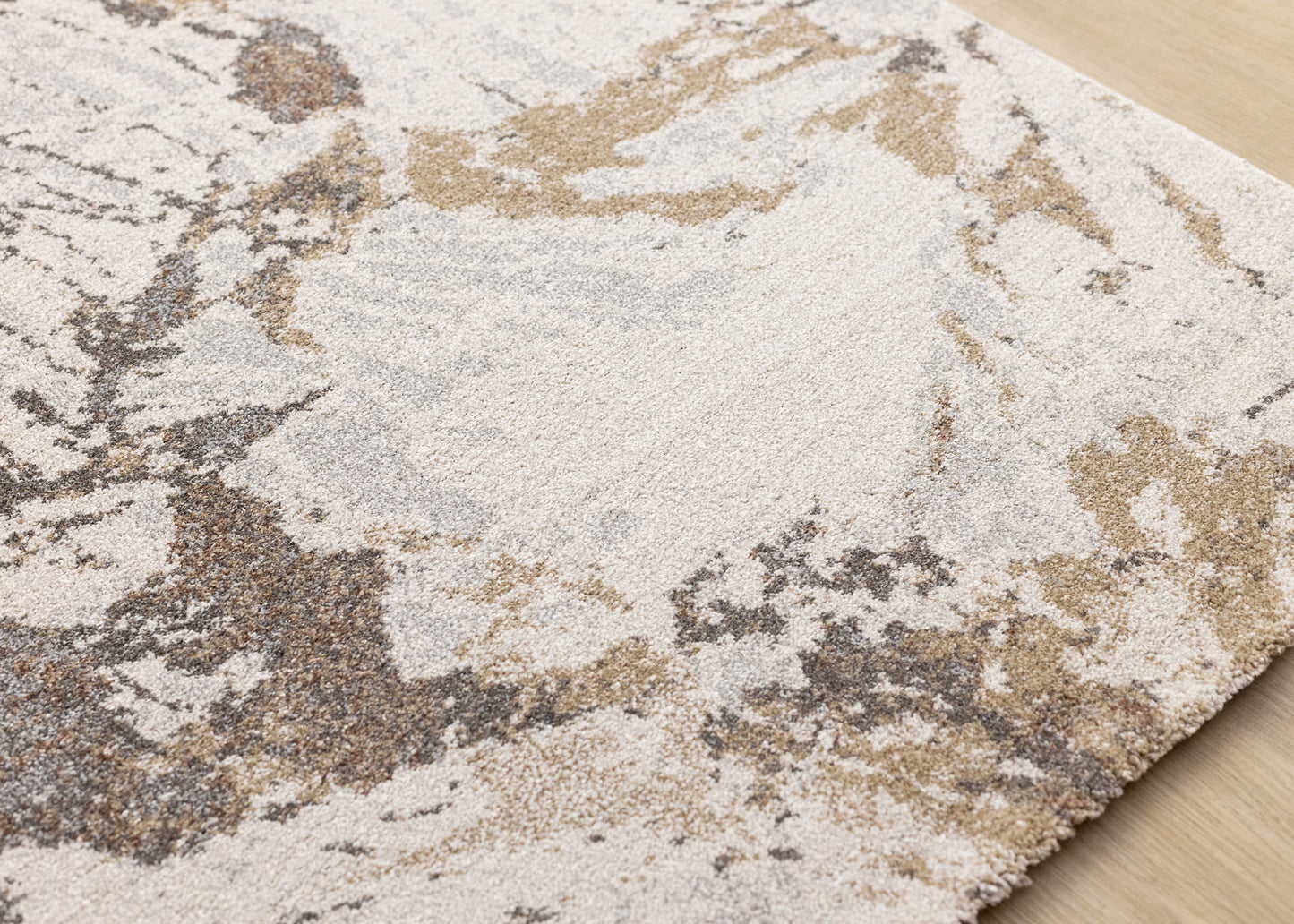 Contemporary Distressed White Area Rug