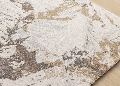 Contemporary Distressed White Area Rug