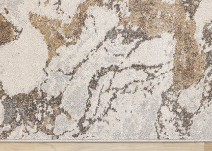 Contemporary Distressed White Area Rug