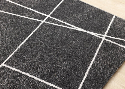 Contemporary Geometric Grey Area Rug