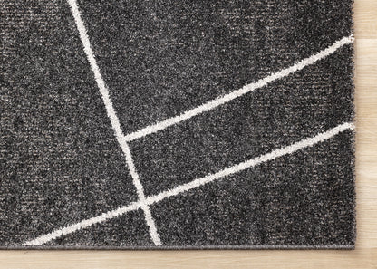 Contemporary Geometric Grey Area Rug