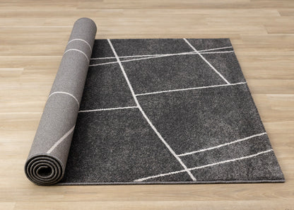 Contemporary Geometric Grey Area Rug