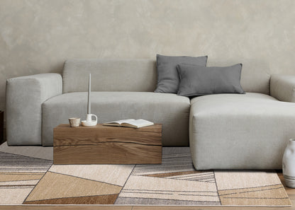 Contemporary Geometric White Area Rug