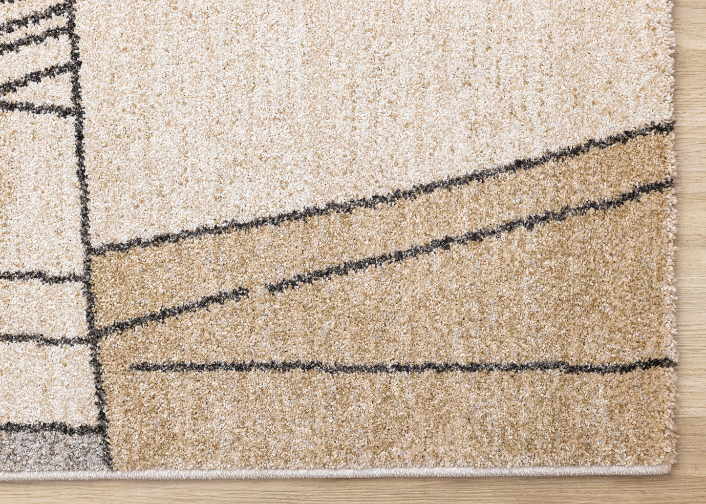 Contemporary Geometric White Area Rug