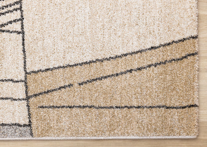 Contemporary Geometric White Area Rug