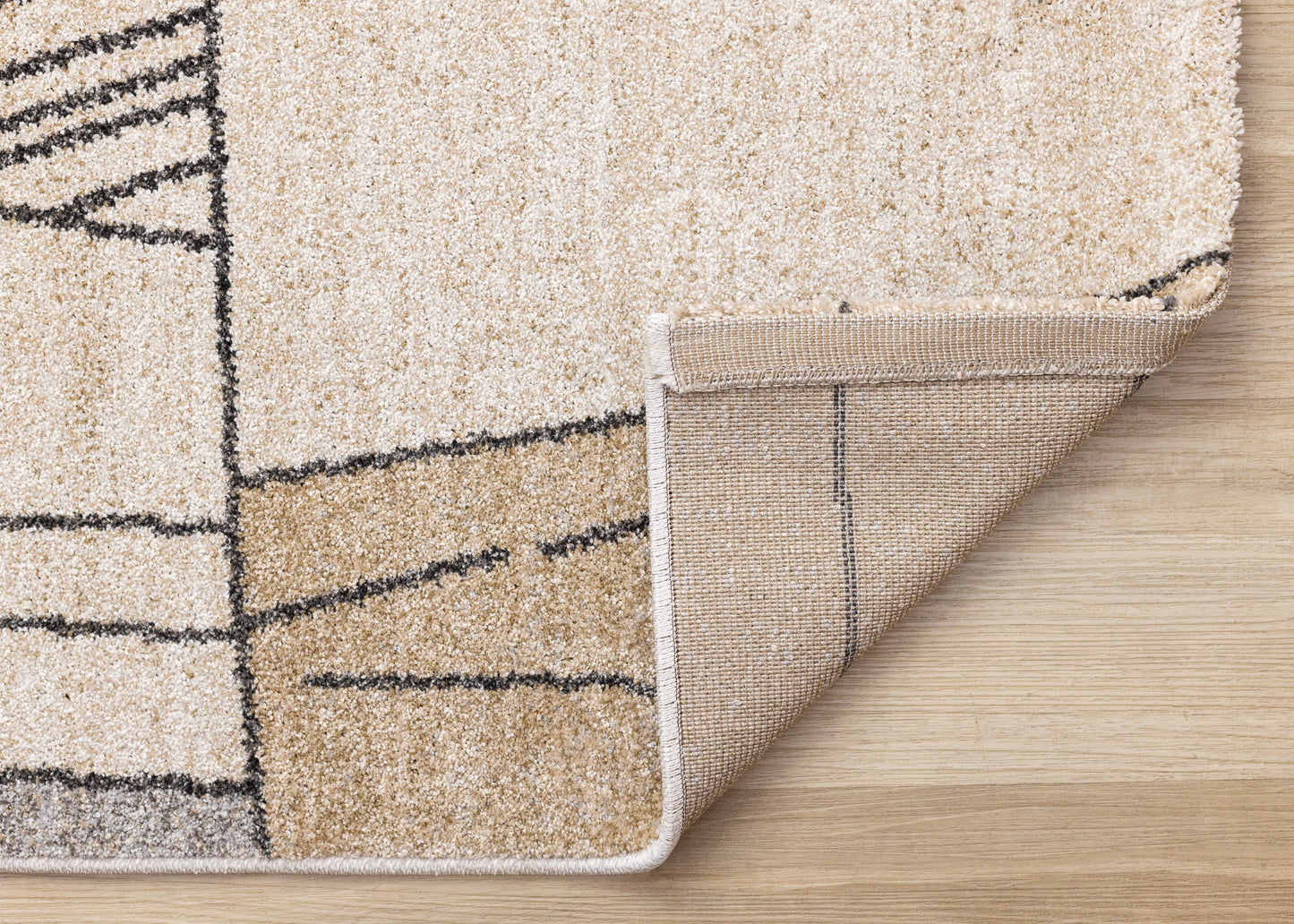 Contemporary Geometric White Area Rug