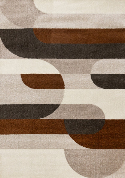Contemporary Geometric Cream Area Rug-1