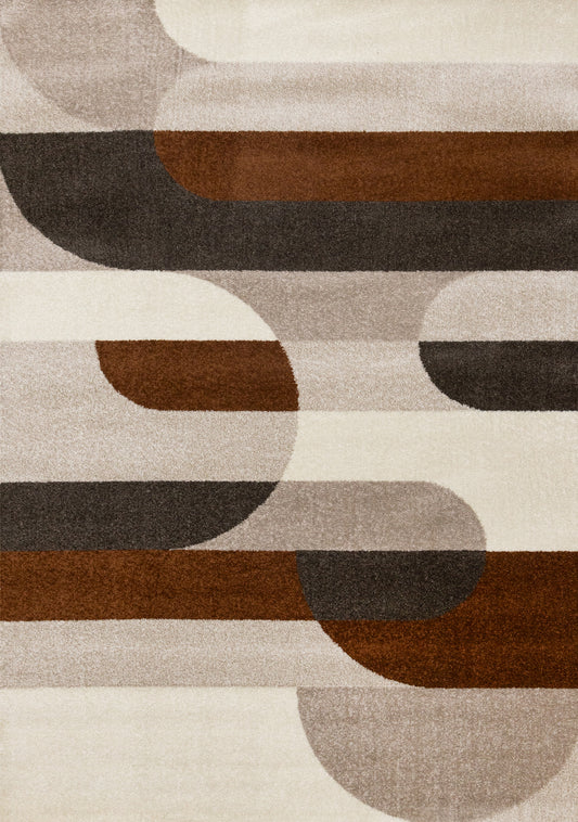 Contemporary Geometric Cream Area Rug
