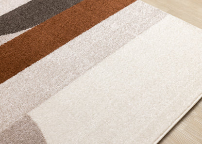 Contemporary Geometric Cream Area Rug-4