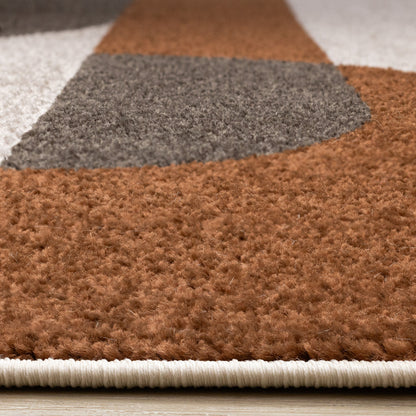 Contemporary Geometric Cream Area Rug-9