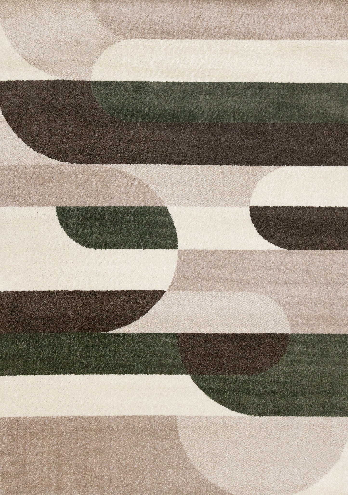 Contemporary Geometric Tonal Solid Cream Area Rug-1