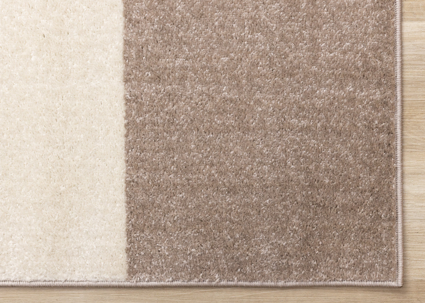 Contemporary Geometric Tonal Solid Cream Area Rug-5