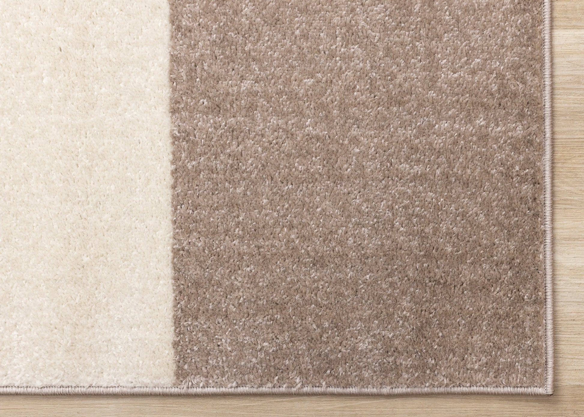 Contemporary Geometric Tonal Solid Cream Area Rug-5