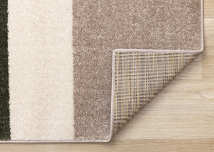Contemporary Geometric Tonal Solid Cream Area Rug-6