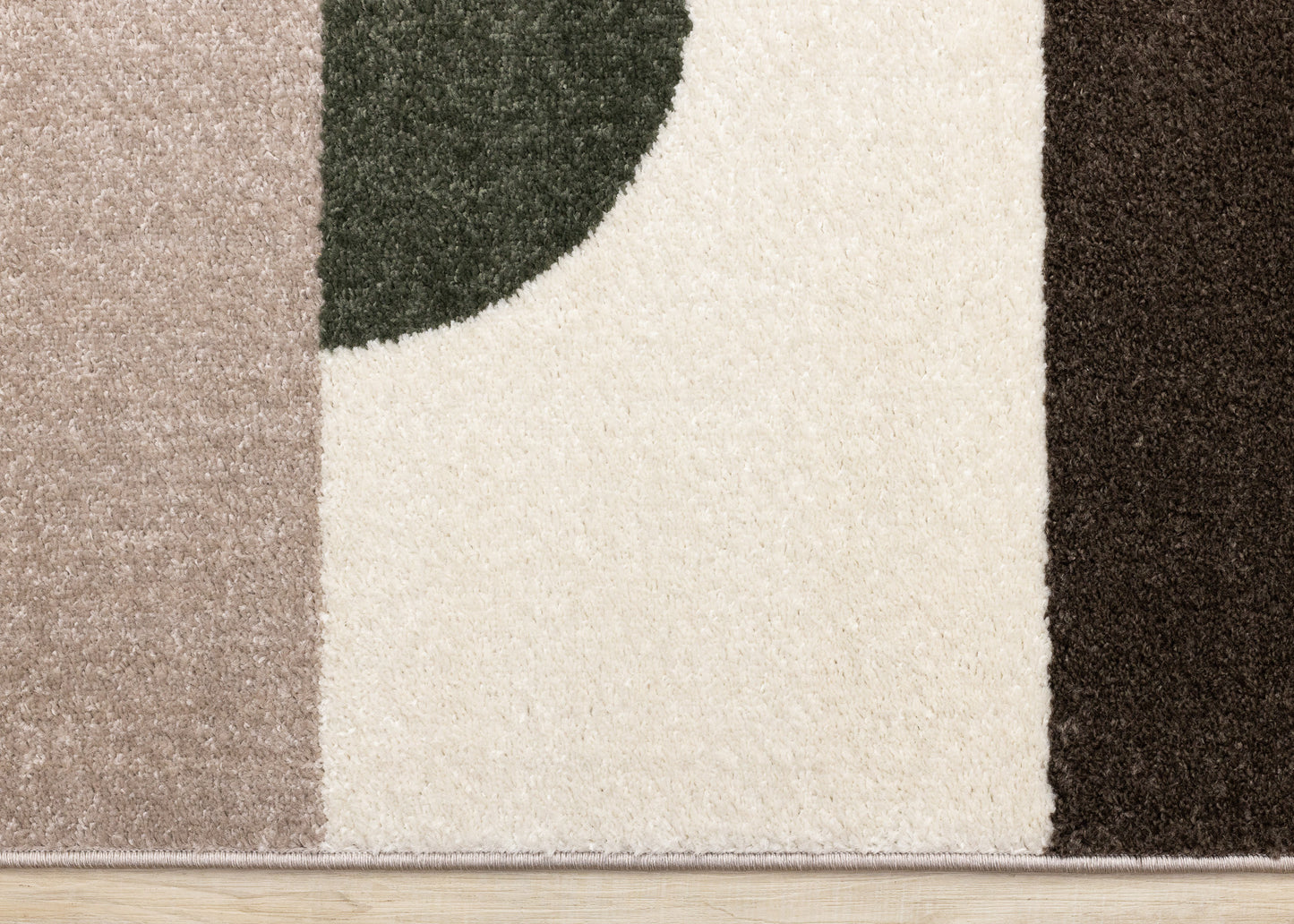 Contemporary Geometric Tonal Solid Cream Area Rug-8