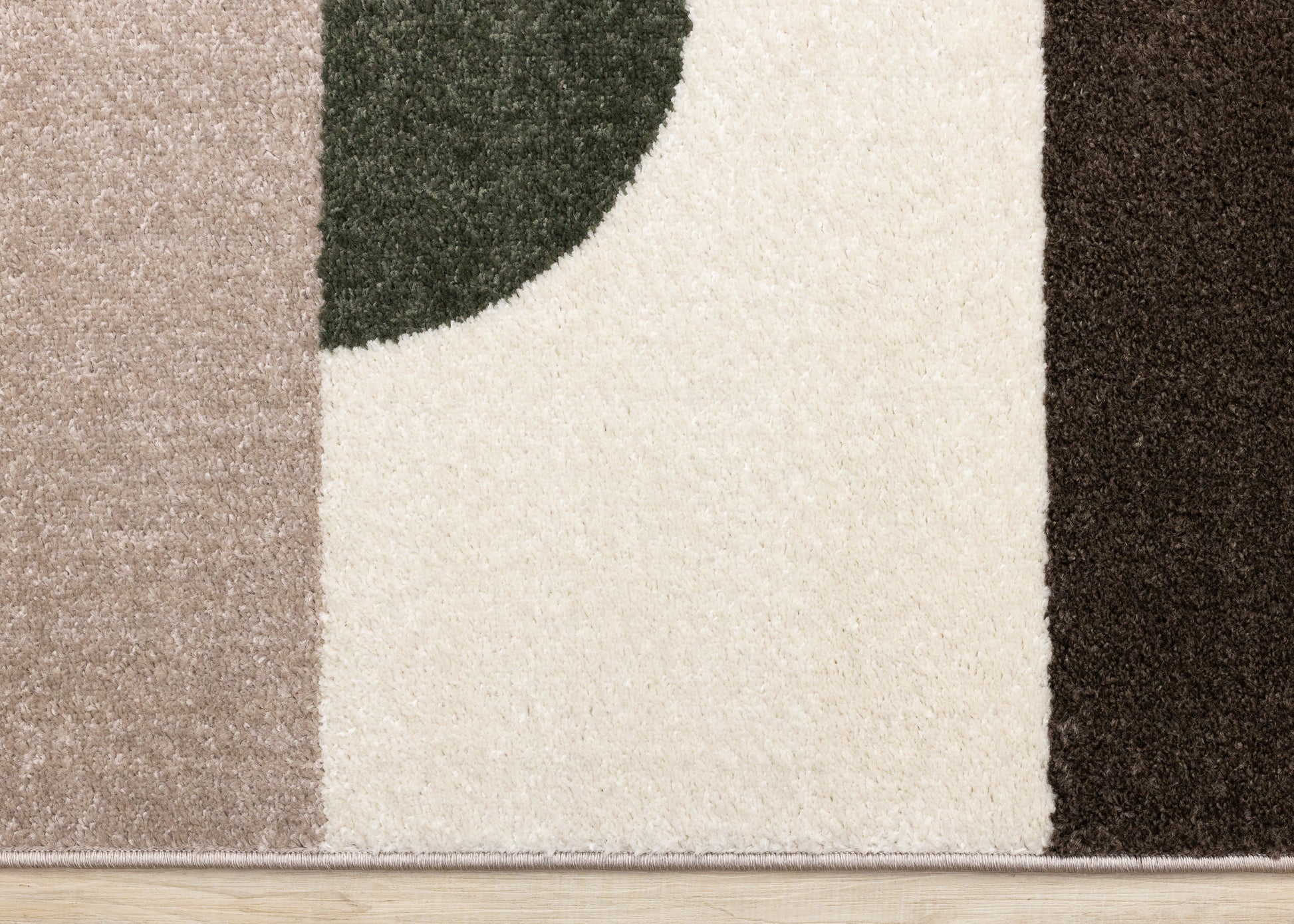 Contemporary Geometric Tonal Solid Cream Area Rug-8