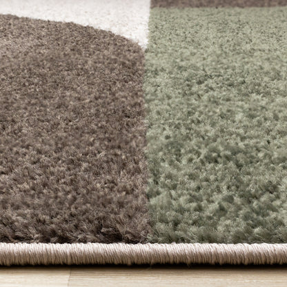 Contemporary Geometric Tonal Solid Cream Area Rug-9