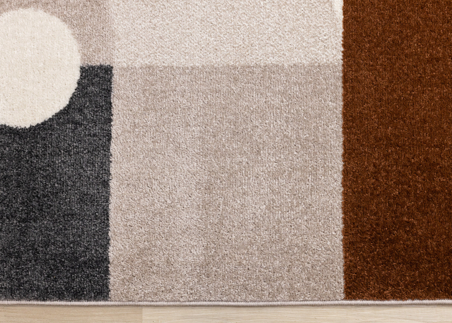 Contemporary Geometric Cream Area Rug-8