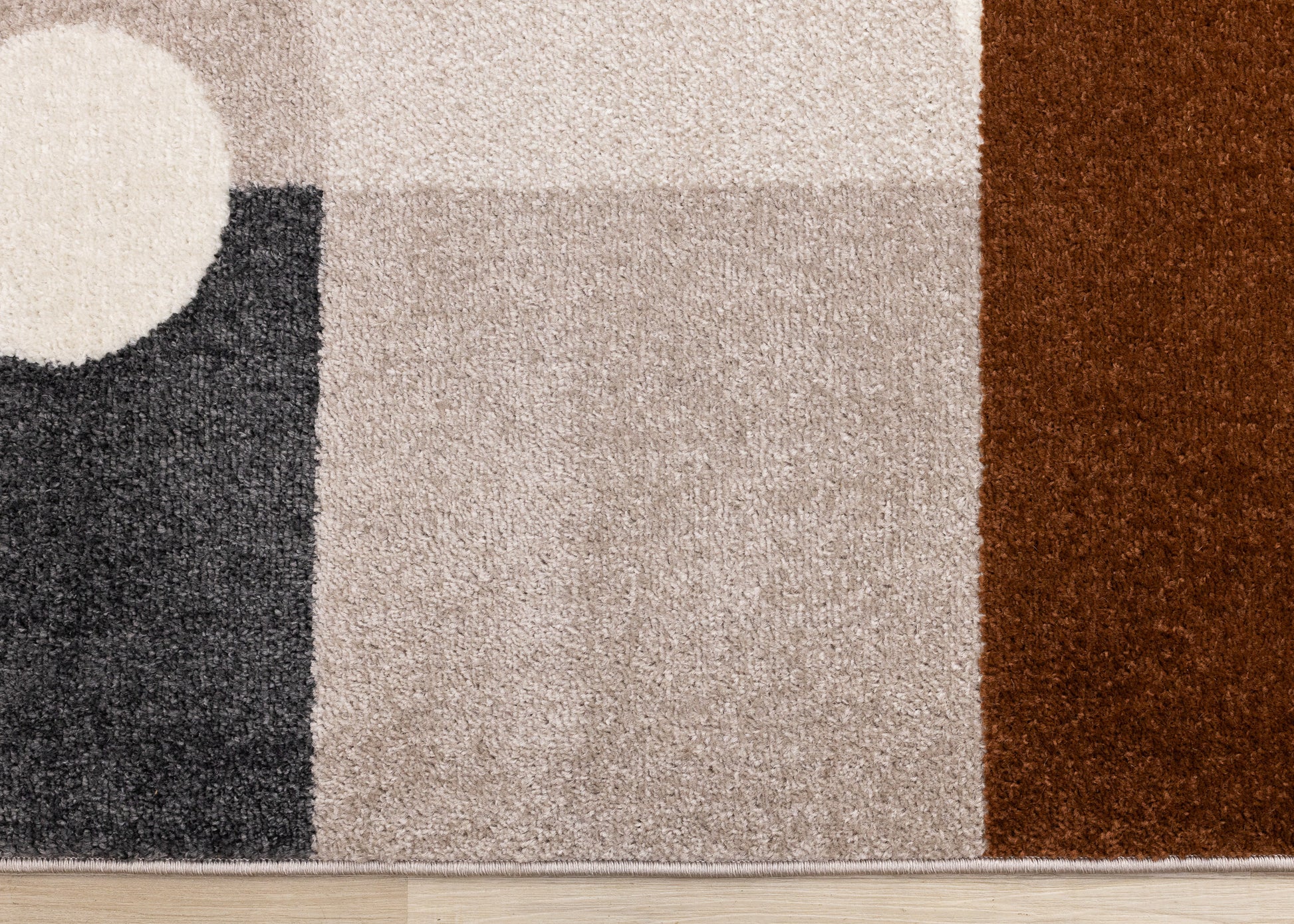 Contemporary Geometric Cream Area Rug-8