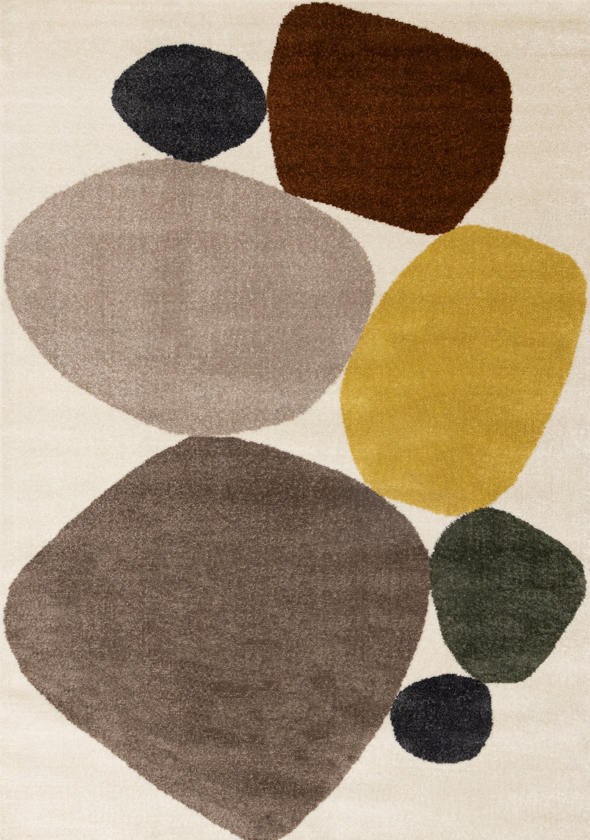 Art Geometric Tonal/Solid Cream Area Rug-1
