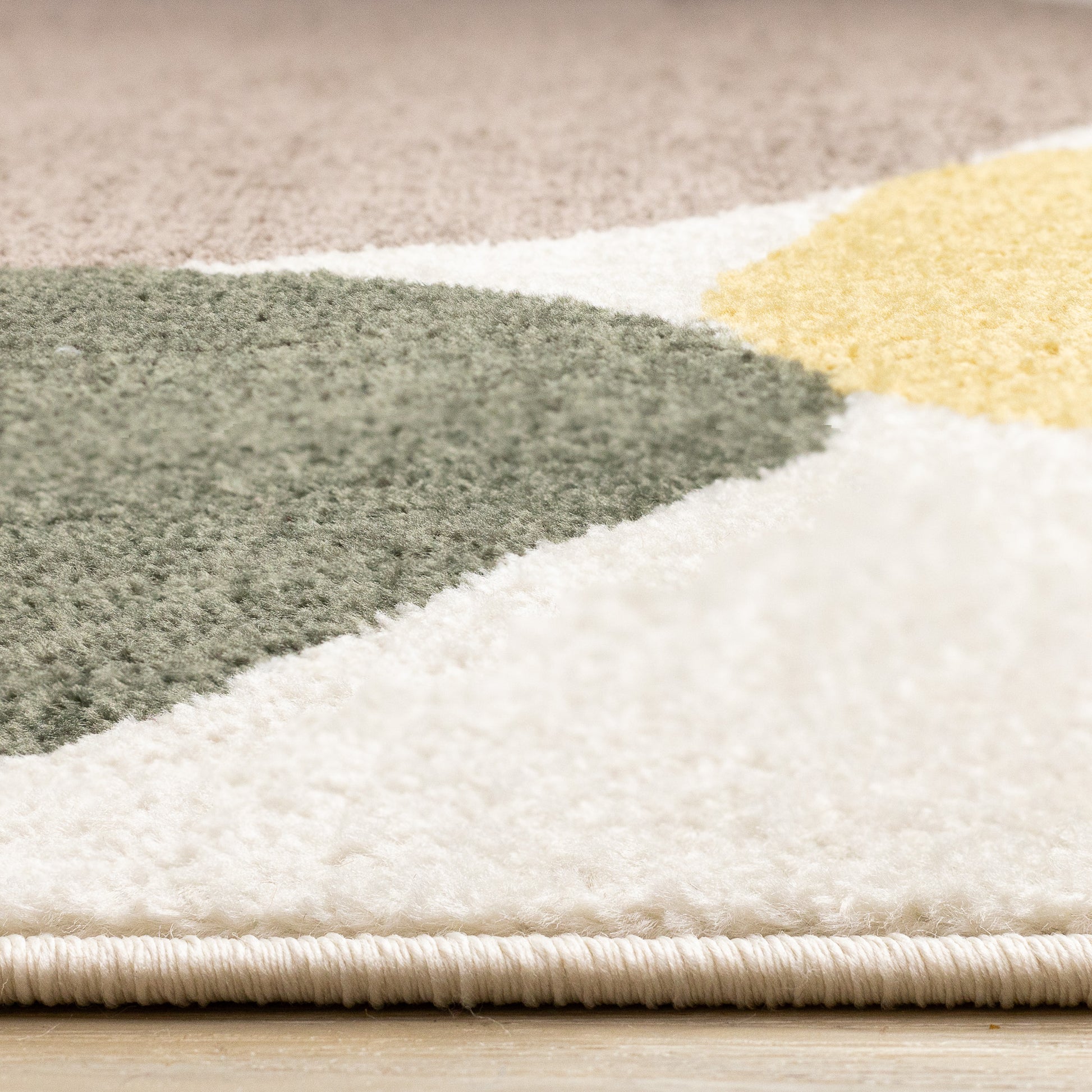 Art Geometric Tonal/Solid Cream Area Rug-9