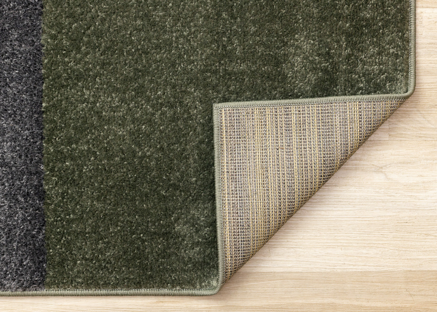 Contemporary Geometric Green Area Rug