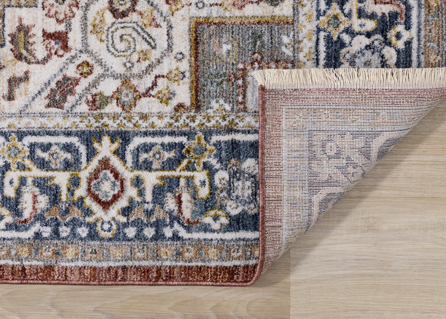 Classic Traditional Border Red Area Rug-6