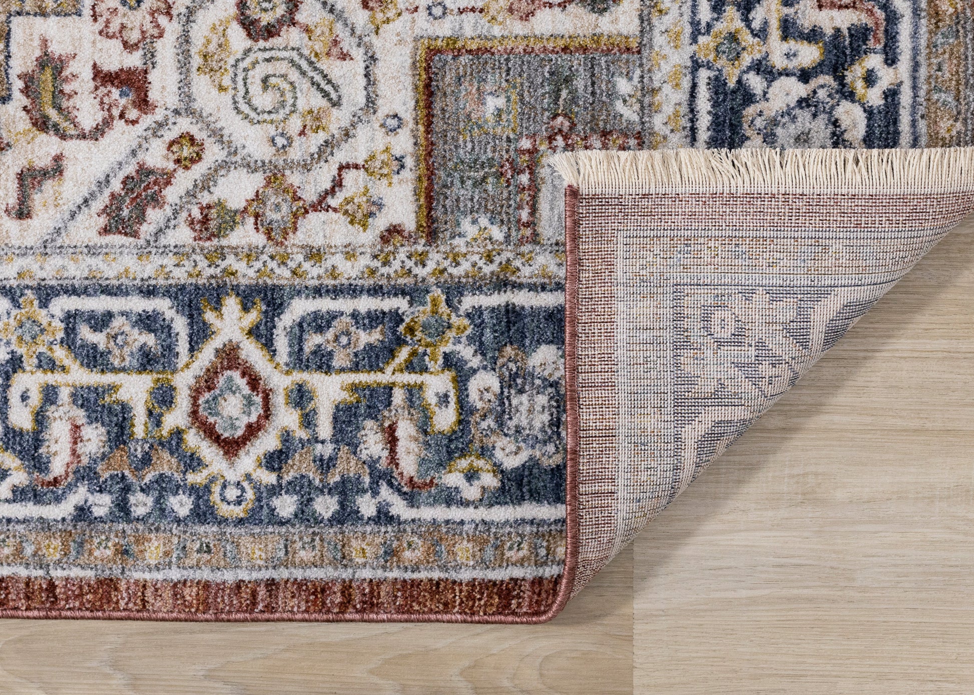Classic Traditional Border Red Area Rug-6