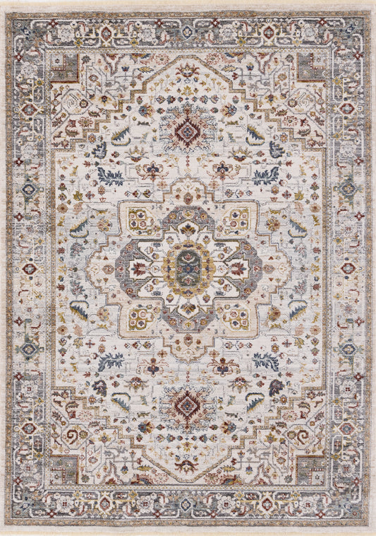 Classic Traditional Border Cream Area Rug