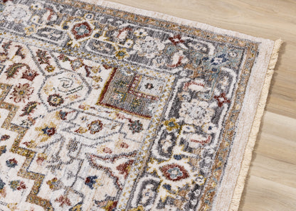 Classic Traditional Border Cream Area Rug