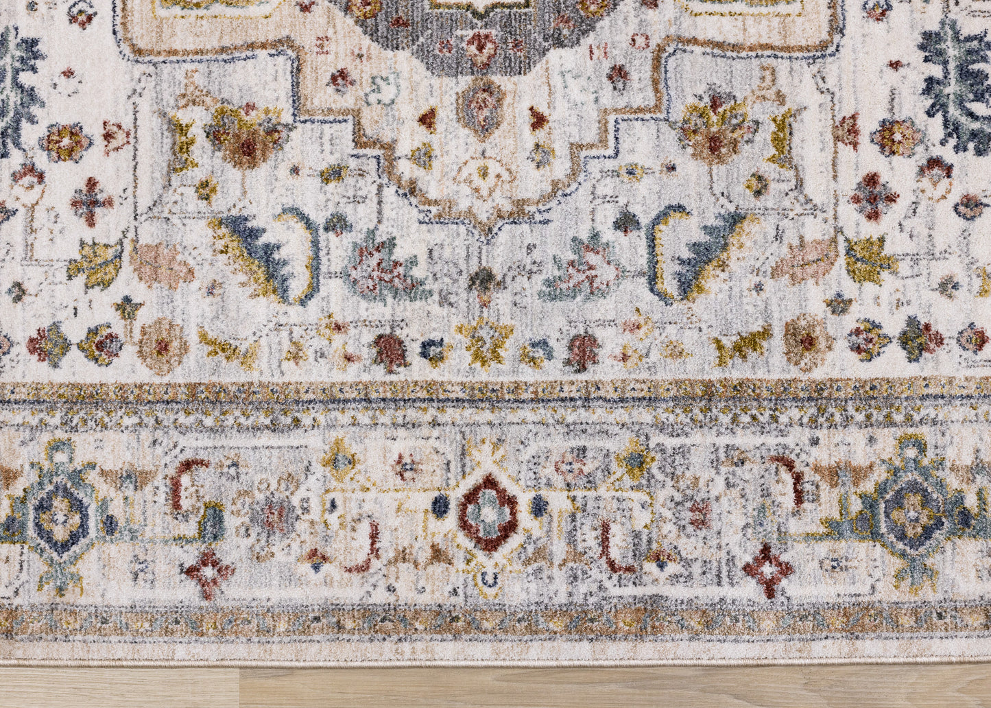 Classic Traditional Border Cream Area Rug