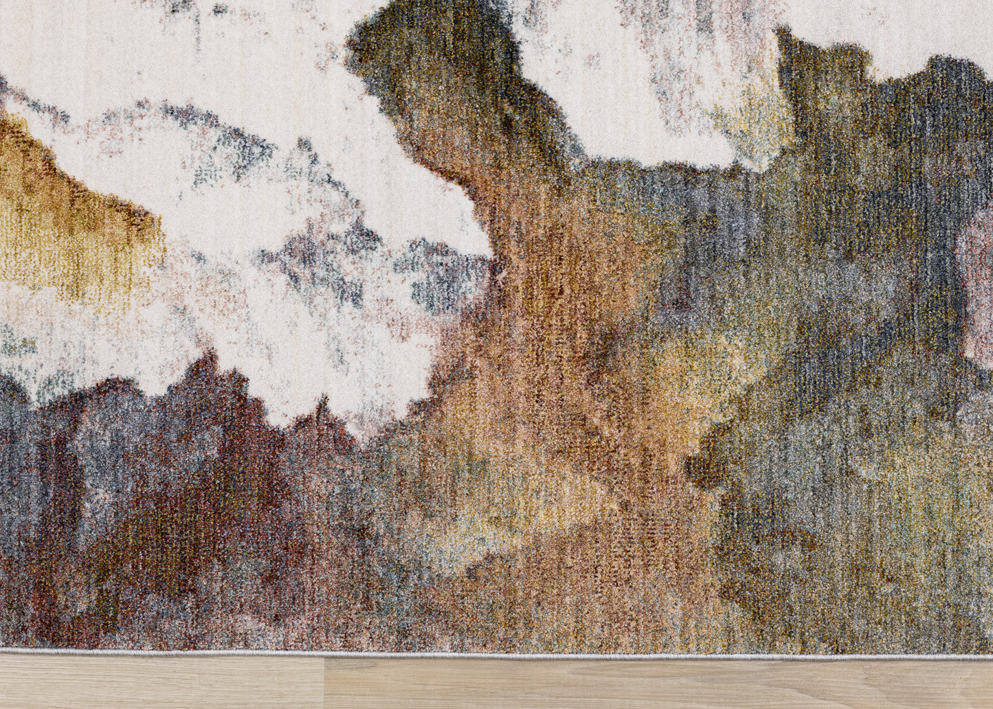 Contemporary Botanical Organic Cream Area Rug