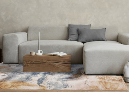 Contemporary Organic White Area Rug