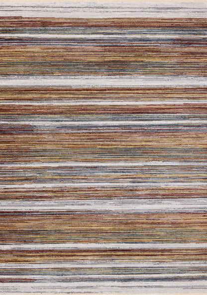Contemporary Stripes Yellow Area Rug