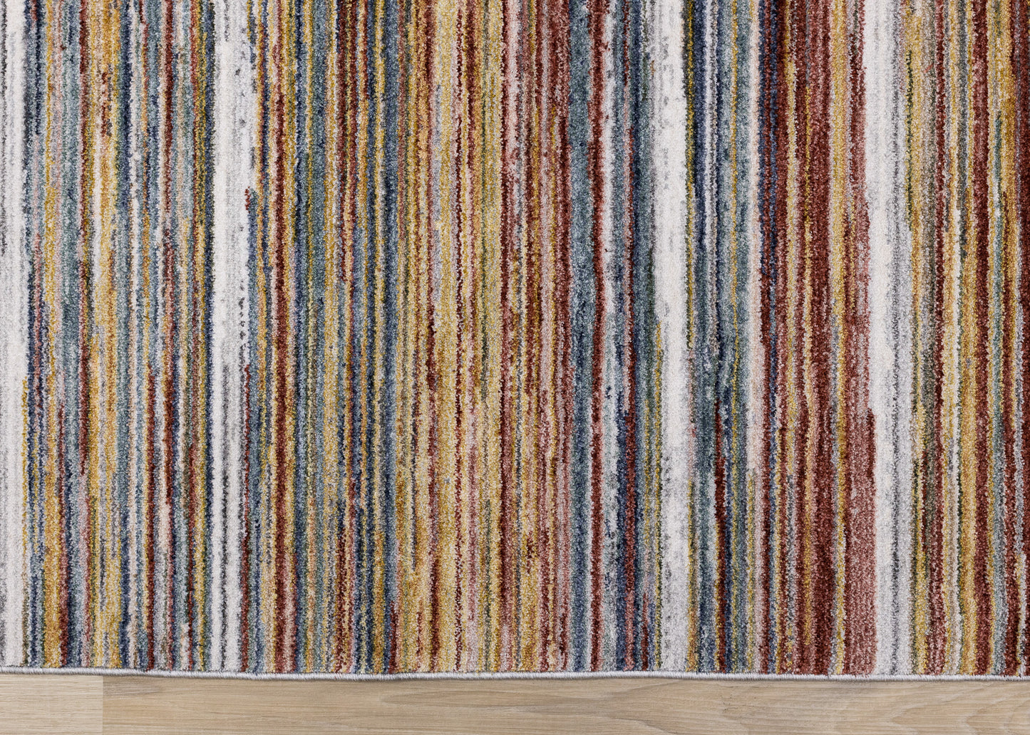 Contemporary Stripes Yellow Area Rug