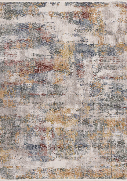 Contemporary Distressed Organic Cream Area Rug