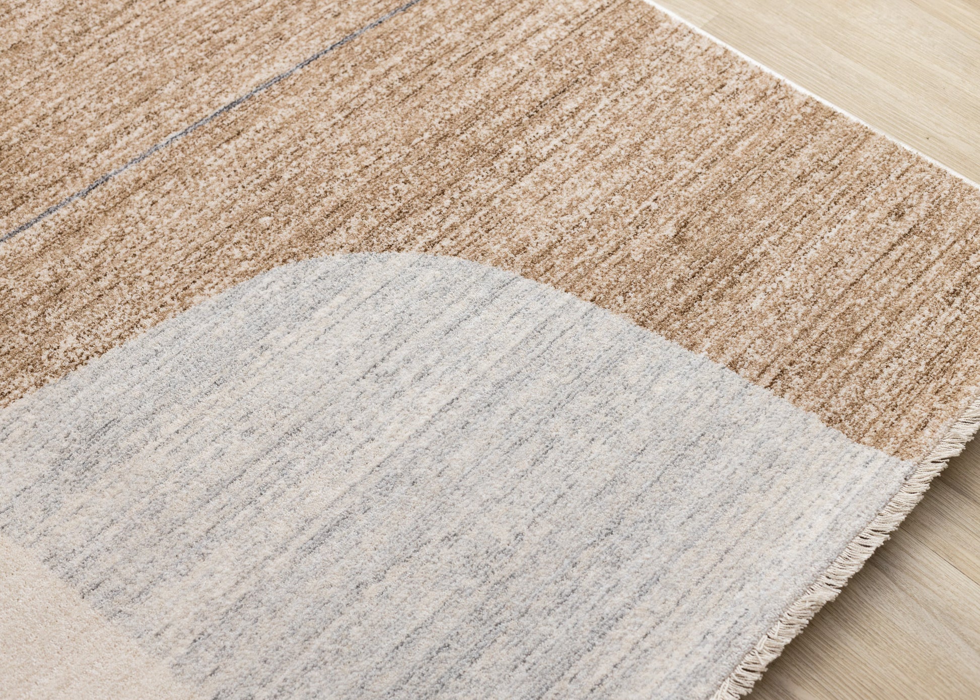Contemporary Geometric Cream Area Rug-4