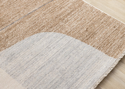 Contemporary Geometric Cream Area Rug-4
