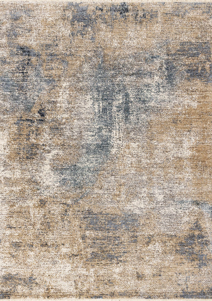 Contemporary Distressed Geometric Beige Area Rug