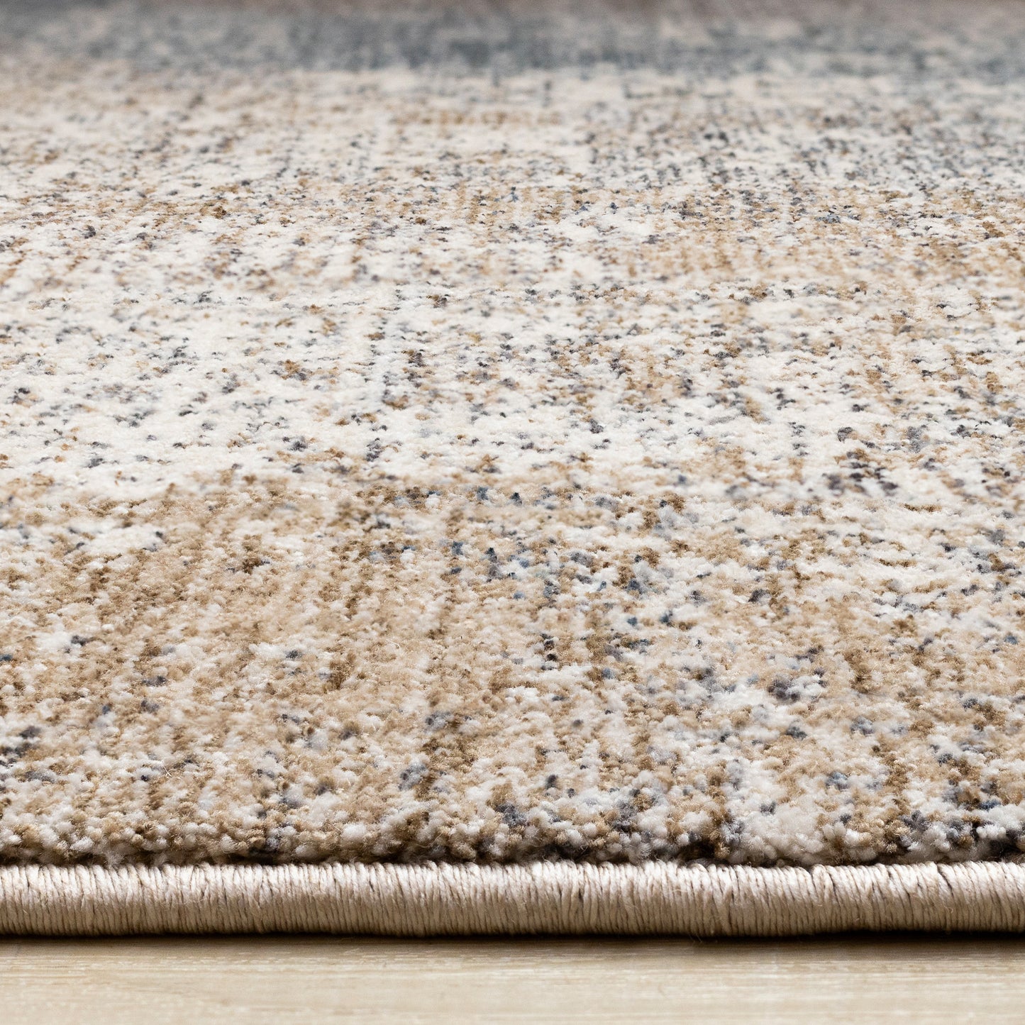 Contemporary Distressed Geometric Beige Area Rug
