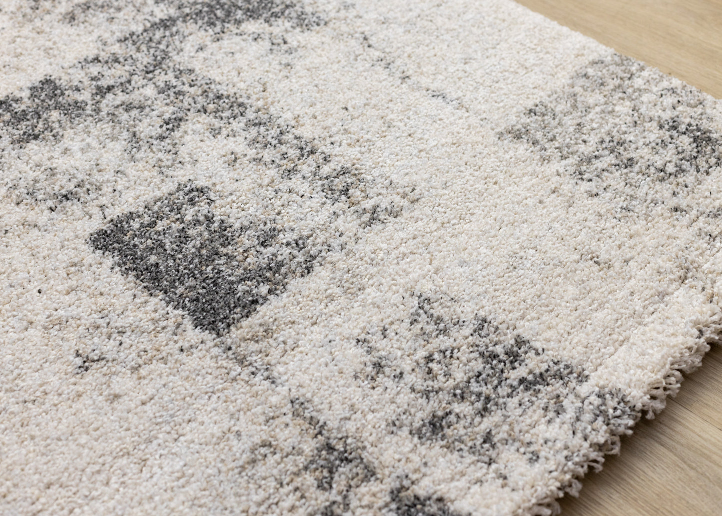 Contemporary Distressed White Area Rug