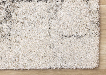 Contemporary Distressed White Area Rug