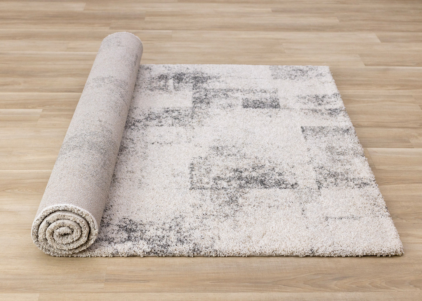 Contemporary Distressed White Area Rug