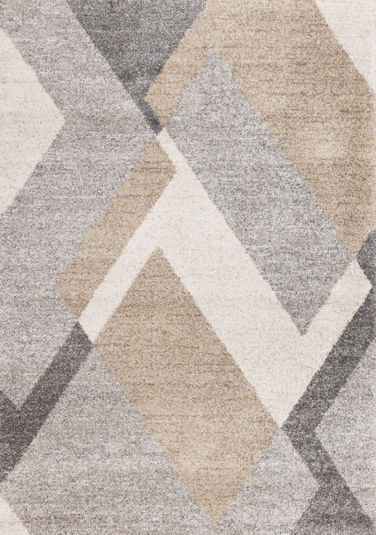 Contemporary Geometric Grey Area Rug
