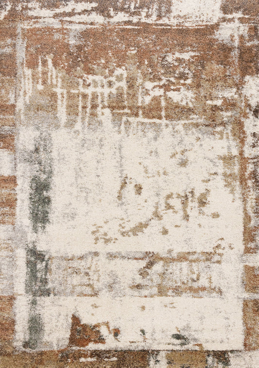 Contemporary Distressed White Area Rug