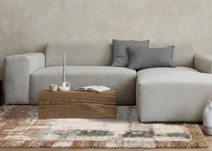 Contemporary Distressed White Area Rug