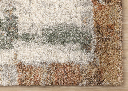 Contemporary Distressed White Area Rug